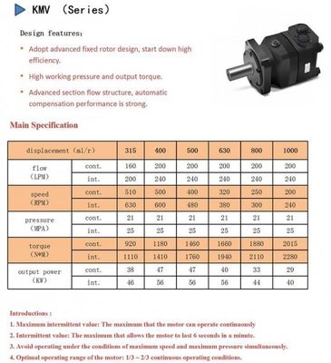 kaufen Rad-Motor 627ml/R KMV 40mpa Parker High Speed Hydraulic Drive online manufacture